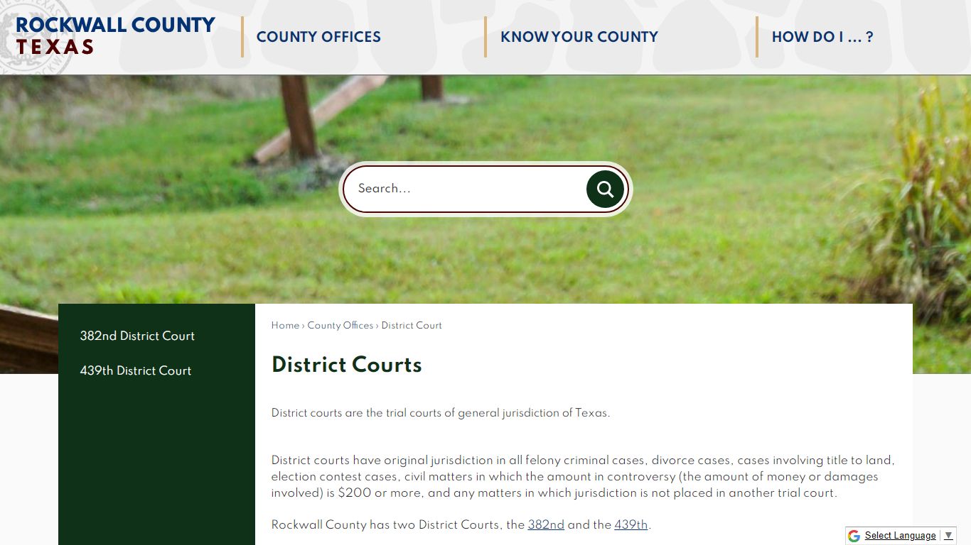 District Courts | Rockwall County-Official Website